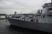 The Arleigh Burke-class, guided-missile destroyer USS Higgins (DDG 76) arrives at Commander, Fleet Activities Yokosuka (CFAY), Japan.