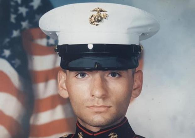 Marine vet Michael Ukaj is seen in an undated service photo. Image via Facebook.