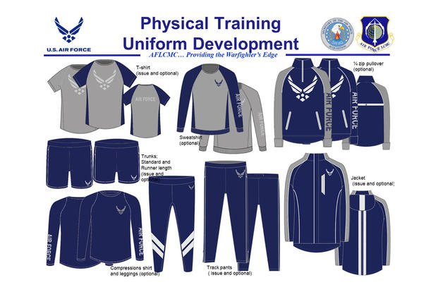 A slide showing a possible update to the Air Force PT uniform was leaked to the Facebook page "Air Force amn/nco/snco." (Photo courtesy of Facebook)