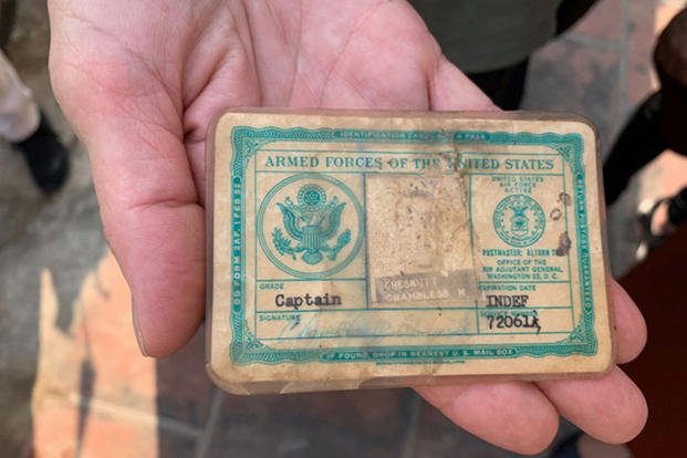 Capt. Chambless Chesnutt's military ID card was found in Vietnam and will soon be returned to his family. (Photo courtesy of Jill Hubbs)