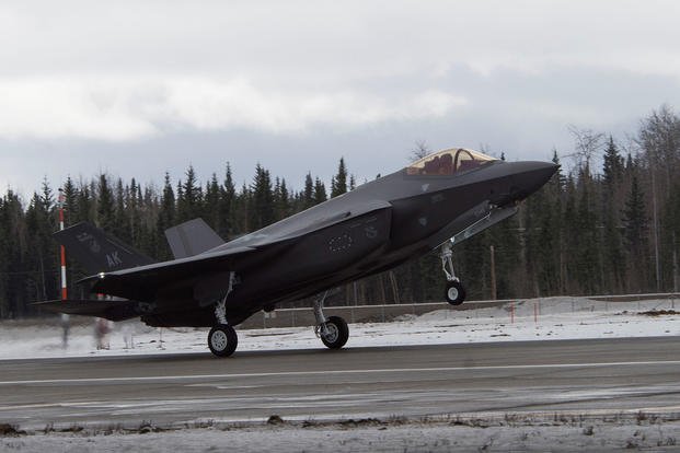 first F-35A Lightning II fighter aircraft at Eielson Air Force Base