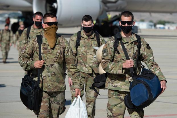 Idaho Air National Guard Airmen return home to Gowen Field, Bois.
