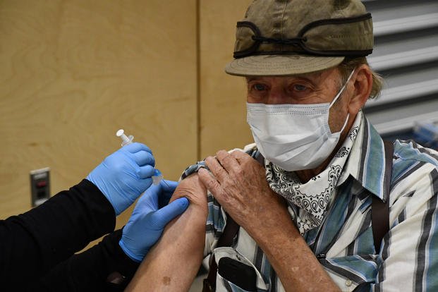 Montana veteran gets his first dose of the Moderna vaccine