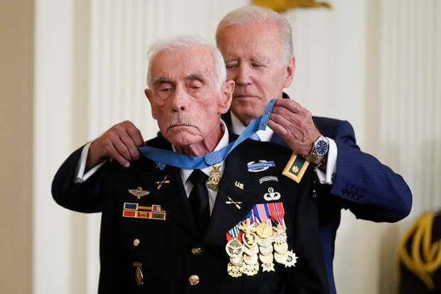 Medal of Honor to retired Maj. John Duffy.