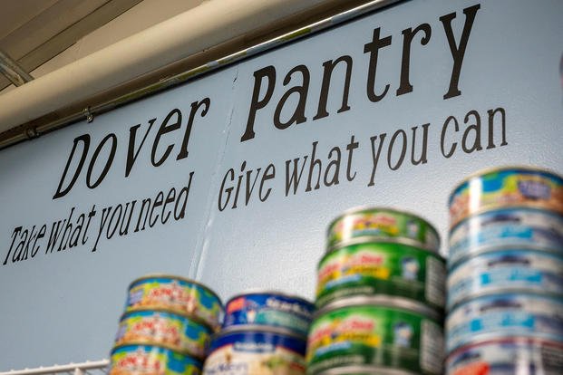 The Dover Food Pantry encourages Airmen to “take what they need” and “give what they can”