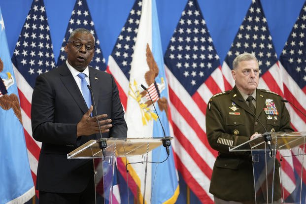 U.S. Secretary of Defense Lloyd Austin and Chairman of the Joint Chiefs of Staff U.S. General Mark Milley 