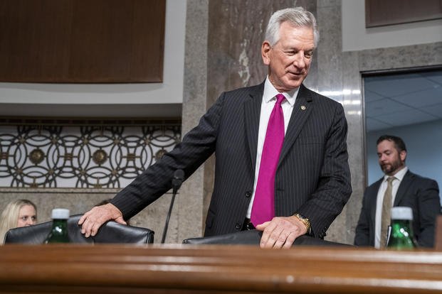 Sen. Tommy Tuberville at Senate Armed Services Committee hearing