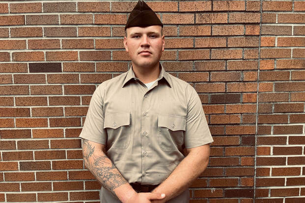 Pvt. David Dean graduated basic training as the top soldier in his class. (Steve Beynon/Military.com) Pvt. David Dean graduated basic training as the top soldier in his class.