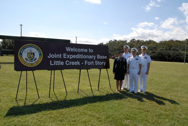 The newly formed Joint Expeditionary Base Little Creek - Fort Story name is unveiled Oct. 1.