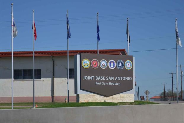 Sign welcomes visitors to Fort Sam Houston