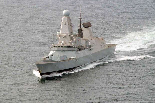 The British Royal navy destroyer HMS Diamond