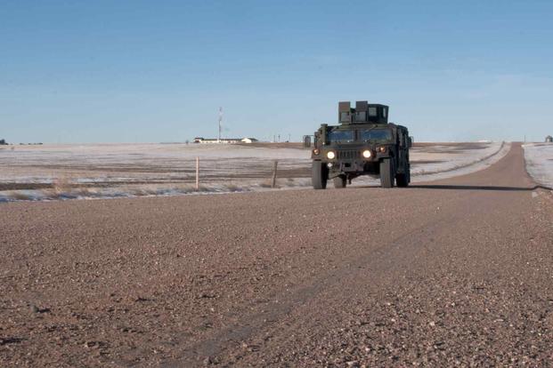 Humvee patrols at F.E. Warren Air Force Base