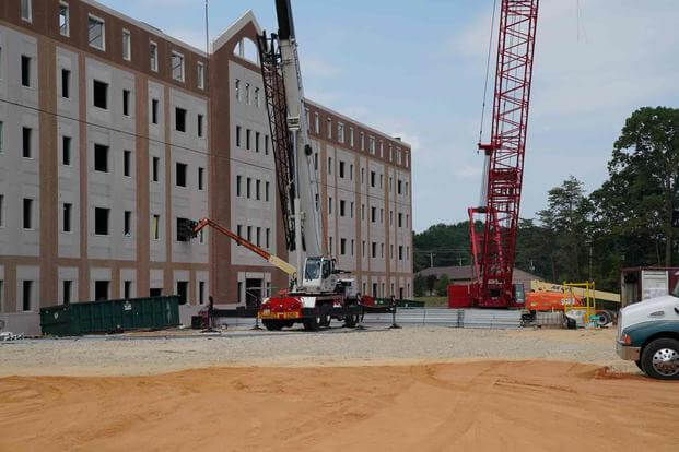 Barracks under construction at Naval Air Station Patuxent River
