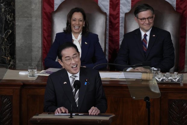 Japanese Prime Minister Fumio Kishida Addresses Congress Amid Skepticism About US Role Abroad