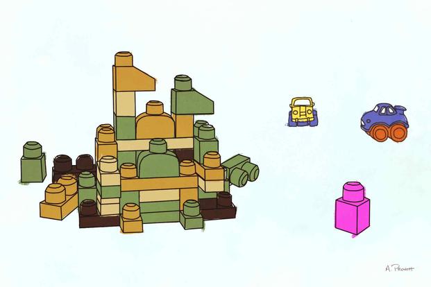 Graphic of blocks and toys