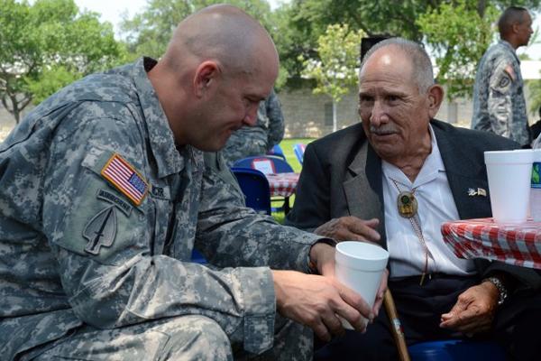 Retired Army Sergeant visits