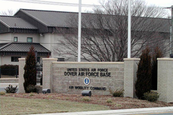 Entrance to Dover Air Force Base.