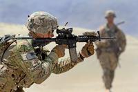 A 101st Airborne Division soldier fires an M4 carbine during a live-fire range training May 29, 2015, in eastern Afghanistan. Photo: U.S. Army.