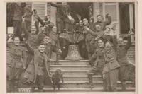 Soldiers of the New York National Guard's 27th Division celebrating the end of World War I following the Armistice on Nov. 11, 1918. (Courtesy photo)