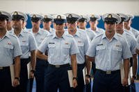 Recruits from Quebec Company 194 graduate from recruit training at Training Center Cape May, N.J., July 28, 2017. (U.S. Coast Guard photo/Richard Brahm)