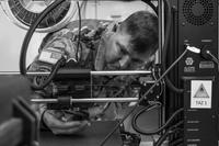 Chief Warrant Officer 3 Dewey Adams, an allied trades technician assigned to 194th Combat Sustainment Support Battalion, 2nd Sustainment Brigade 520th Support Maintenance Company operates the Army’s first 3D printer, housed on Camp Humphreys, Republic of Korea, Oct. 29, 2018. (U.S. Army/Spc. Adeline Witherspoon, 2nd SBDE PAO)