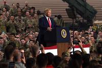 President Trump addresses service members at Osan Air Base.