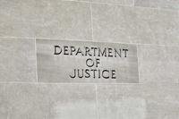 Sign on Department of Justice HQ Building