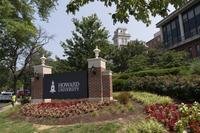 Signboard welcomes people to the Howard University campus