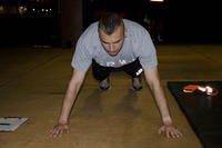 A competitor takes part in the Army physical fitness test.