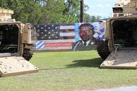 banner with a photograph of Sgt. 1st Class Alwyn Cashe