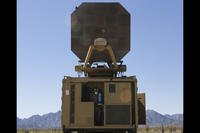 An Active Denial System from the Joint Non-Lethal Weapons Directorate is staged before conducting a counter personnel demo during Weapons and Tactics Instructor course (WTI) 2-17 at Site 50, Wellton, Ariz.