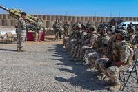 Iraqi army ceremony on Al Asad Air Base, Iraq.