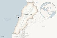 This is a locator map for Lebanon with its capital, Beirut.