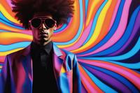 1970s image man with sunglasses