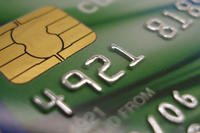 Credit card close-up