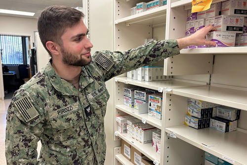 medication for a prescription at Naval Hospital Jacksonville Main Pharmacy.